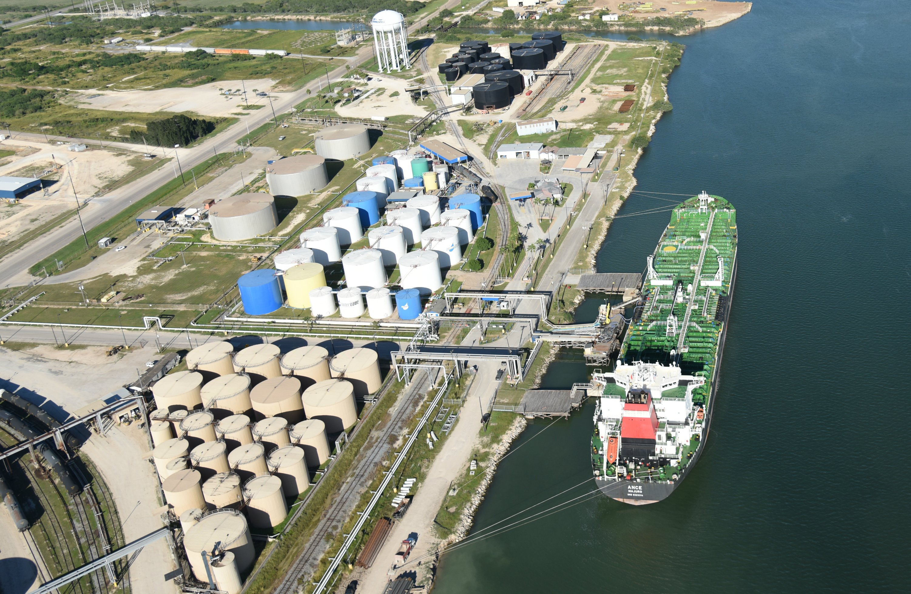 Aerial view of Port of Brownsville